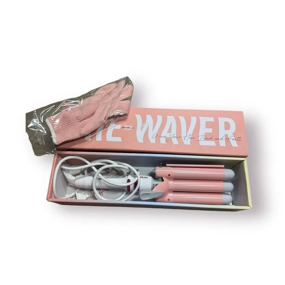 INH Hair Waver Iron - 3 Barrel Curling Iron Ceramic Hot Curling Wand Tool‎